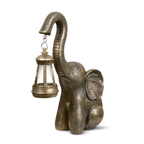 11267 • LED-es szolár lámpa - elefánt - melegfehér - műanyag - 30,5 x 12 x 24 cm