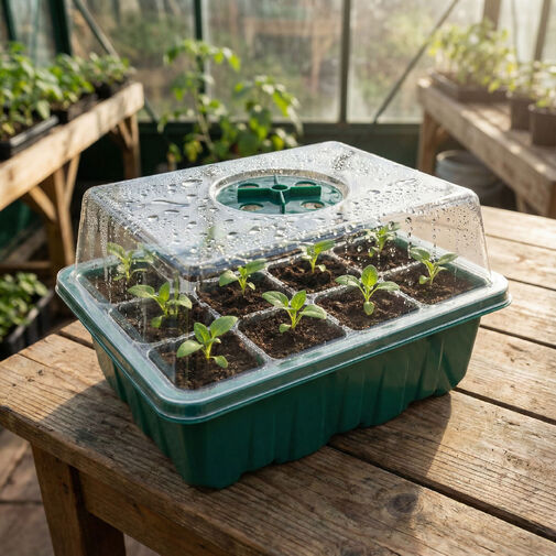 11984 • Palántanevelő szett tetővel - 15,3 x 11,4 x 18,5 cm