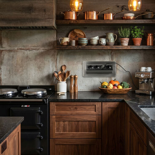 20446B • Rejtett elosztó - 4-es - Felnyíló kivitel - szálcsiszolt