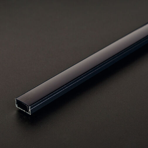 41010M2-BK • LED aluminium profil takaró búra - fekete - 2000mm (41010/41011hez)