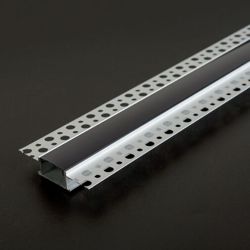 41026M1-BK • LED aluminium profil takaró búra - fekete - 1000 mm (41026A1-hez)