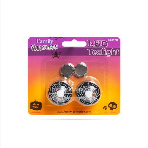 55247H • LED teamécses - Halloween, fekete - 2 db / csomag