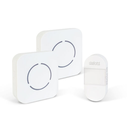 55331WH-2 • Digitális elem- és vezeték nélküli csengő - Kinetic - 2 beltéri - fehér - kék LED