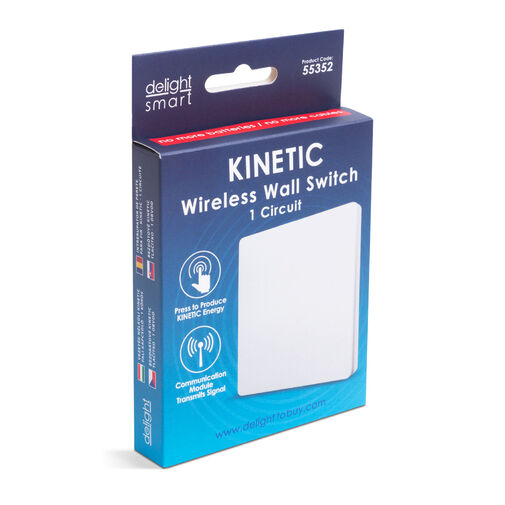 55352 • Kinetic fali kapcsoló - 433 Mhz - 1 körös - IP20 - fehér