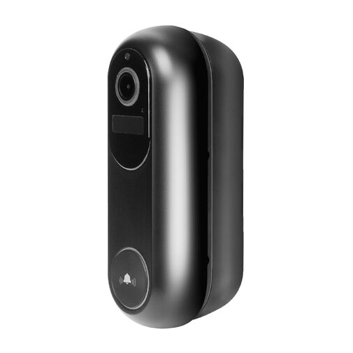 55387BK • Smart Wi-Fi-s videó kaputelefon - akkumulátoros, 12V - MicroSD, FHD, PIR - fekete