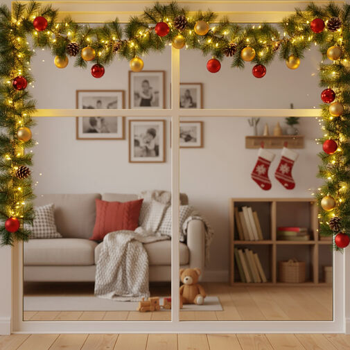 56451 • Fenyő girland - zöld - 270 cm - PET