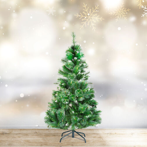 56482B • Műfenyő - 150 cm - ezüstfenyő dús ágakkal - PVC - havas