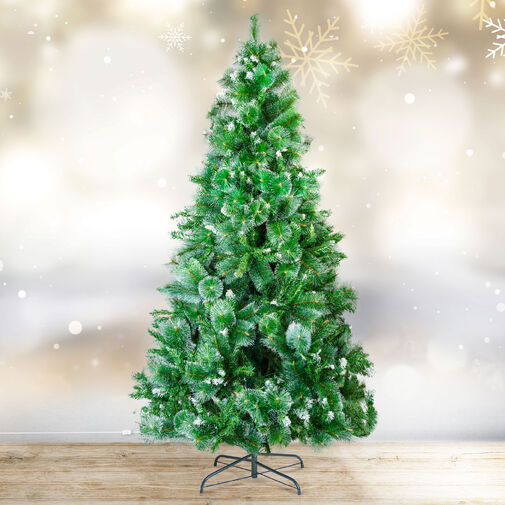 56482D • Műfenyő - 210 cm - ezüstfenyő dús ágakkal - PVC - havas