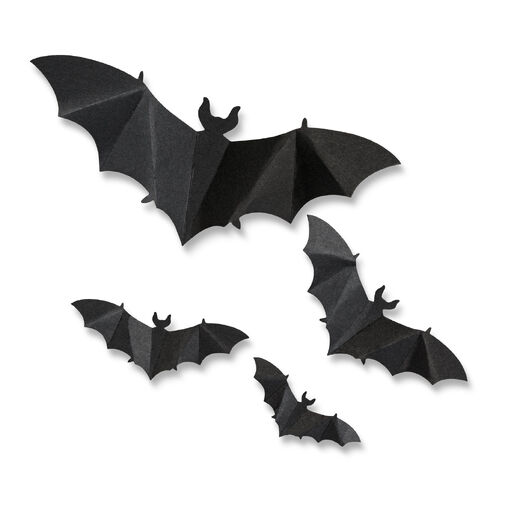 56587B • Halloween-i dekoráció - denevér szett - öntapadós - fekete - 30 db / csomag