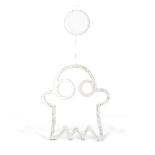 56588A • Halloween-i világító dekoráció - szellem - tapadókorongos - 12 LED - 20 x 18,5 cm - 3 x AAA