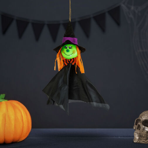 56594A • Halloween-i dekoráció - felakasztható - boszorkány - 48 x 44 cm