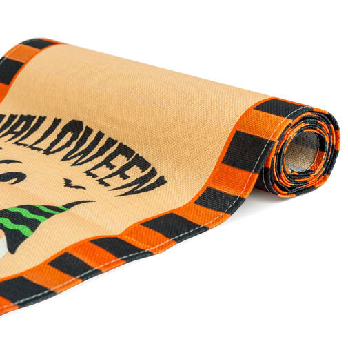 56595B • Halloween-i dekoráció - asztalterítő futó - halloween-i motívumokkal - 184 x 33 cm