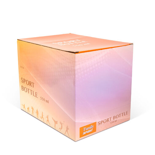 57216 • Sport kulacs - műanyag, átlátszó - 550 ml - 3 színben