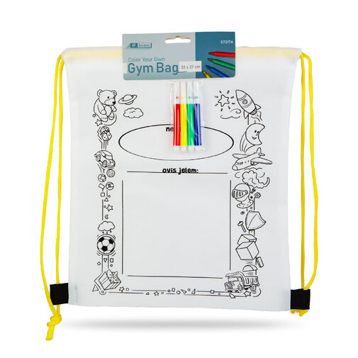 57317A • Színezhető tornazsák - 4 filccel - 33 x 27 cm