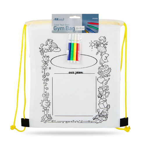 57317B • Színezhető tornazsák - 4 filccel - 33 x 27 cm