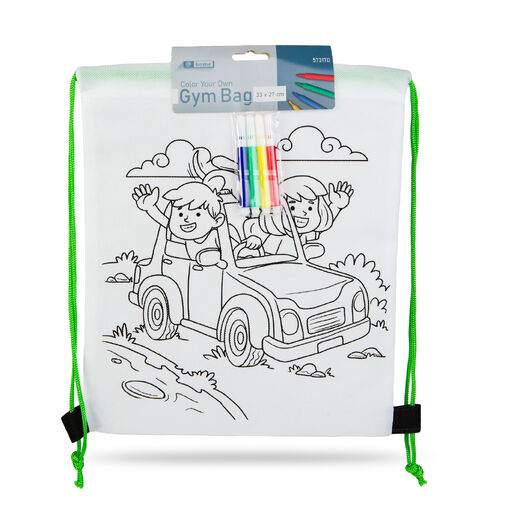 57317D • Színezhető tornazsák - 4 filccel - 33 x 27 cm - 4 féle