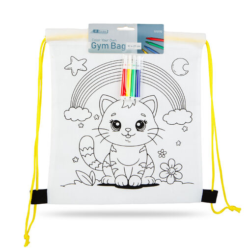 57317D • Színezhető tornazsák - 4 filccel - 33 x 27 cm - 4 féle