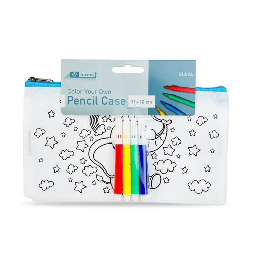 57319A • Színezhető tolltartó - 4 filccel - 21 x 12 cm - 3 féle