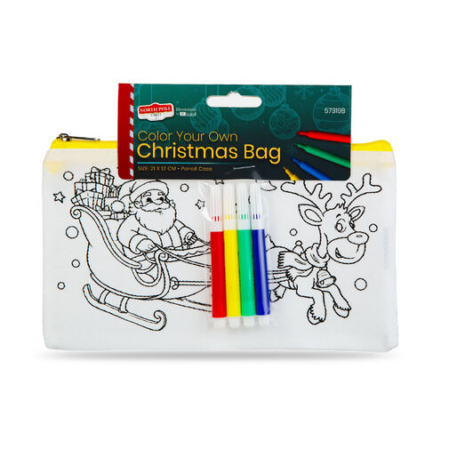 57319B • Színezhető tolltartó - 4 filccel - 21 x 12 cm - 2 féle