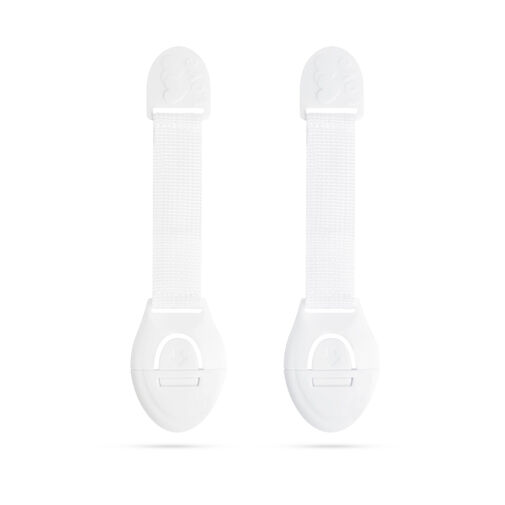 57339 • Biztonsági gyerekzár ajtóra - 21 cm - öntapadós - fehér - 2 db / csomag