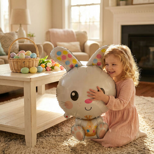 57979 • Húsvéti lufi - nyuszi - alumínium fólia - 78 cm