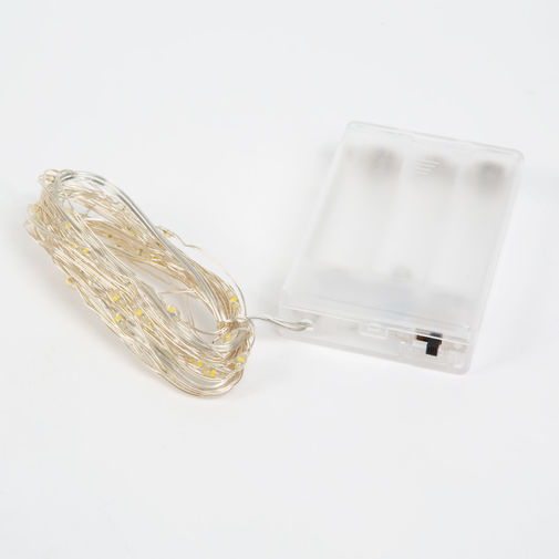 58041C • LED fényfüzér - 5 m - 50 LED - hidegfehér - 3 x AA