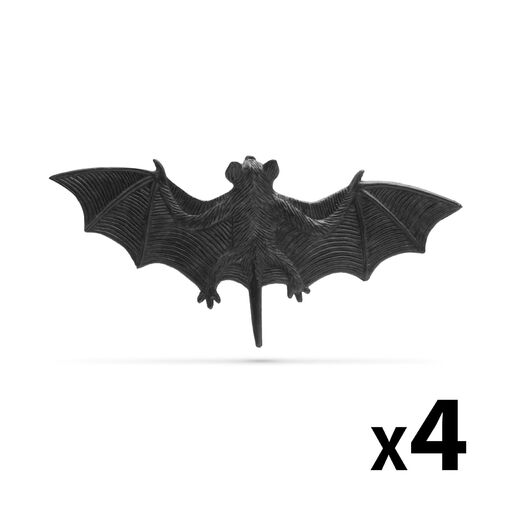 58103A • Denevér szett - halloween-i dekoráció - fekete - 4 db / csomag