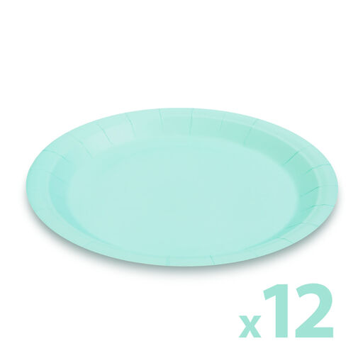 58235B • Papírtányér szett - kék - 23 cm - 12 db / csomag