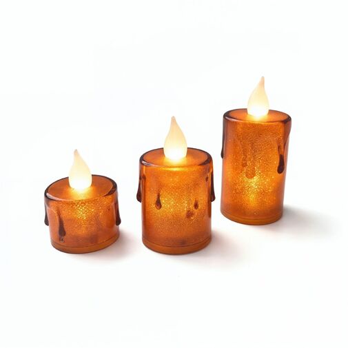 58260B • LED-es gyertya szett - melegfehér - műanyag - 3 db / szett