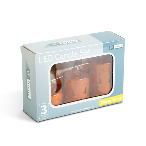 58260B • LED-es gyertya szett - melegfehér - műanyag - 3 db / szett