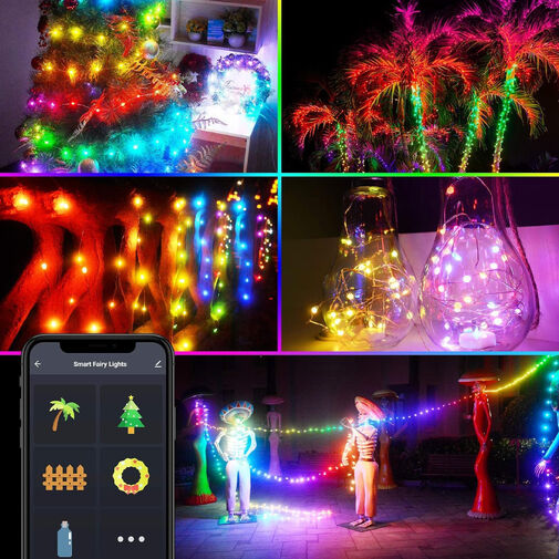 58380 • Smart fényfüzér - USB - 50 RGB LED - 5 m - Wi-Fi, Bluetooth