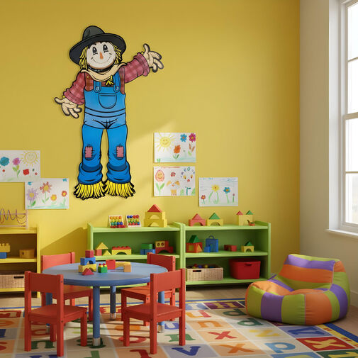 59020 • Őszi dekoráció - Madárijesztő - mozgatható végtagokkal - papír - 91,4 cm