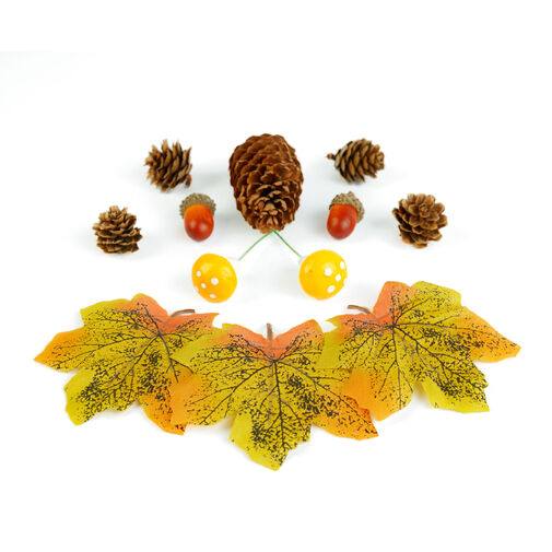 59021 • Őszi dekoráció - falevél, toboz, tök szett - 4 féle