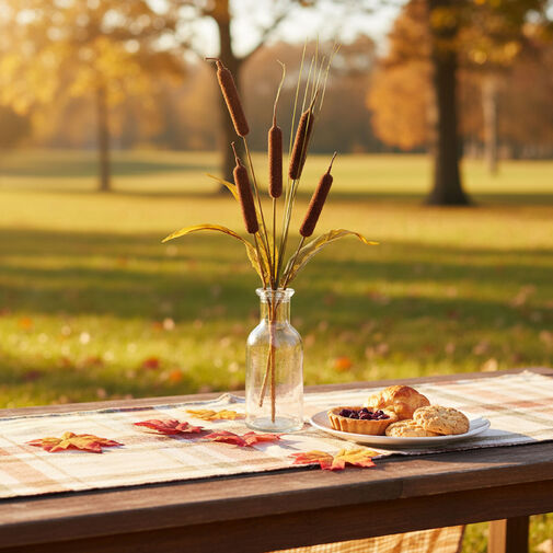 59026 • Őszi dekoráció - gyékény - 2 féle - 40 cm
