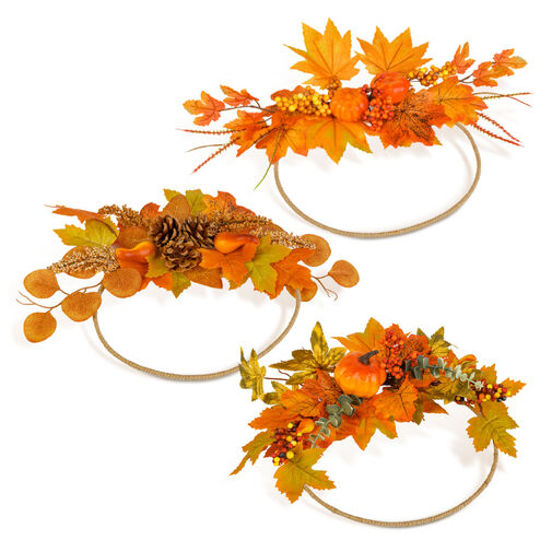 59041 • Őszi dekoráció - koszorú / kopogtató - 24 cm - 3 féle