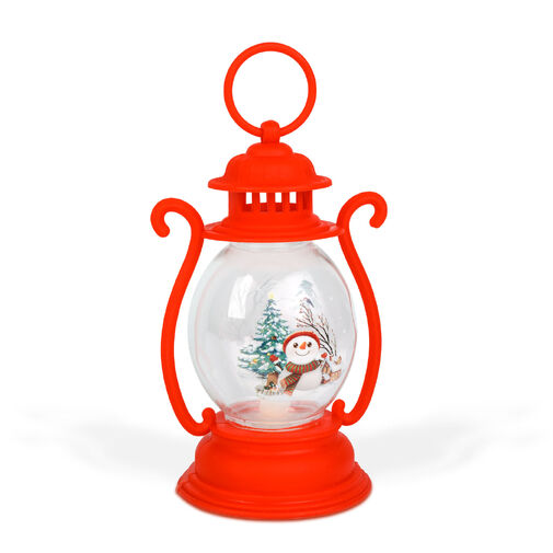 59719B • Karácsonyi dekoráció - lámpás - hóember - piros - 16,5 x 7 cm - 3 x LR44