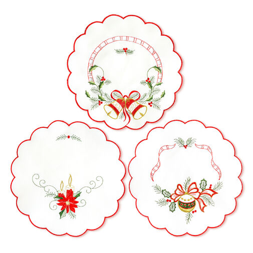 59723 • Karácsonyi asztalterítő - hímzett - 29 cm - 3 féle