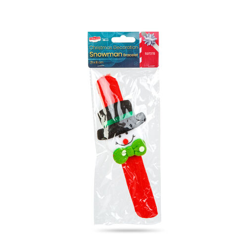 59737B • Karácsonyi dekoráció - karkötő, kontykészítő - hóember - 21 x 8 cm