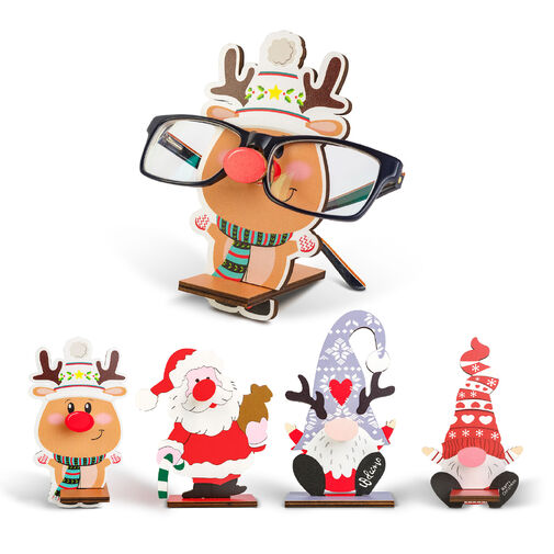 59738 • Karácsonyi dekoráció - asztali szemüvegtartó - 14 x 10 cm - 4 féle