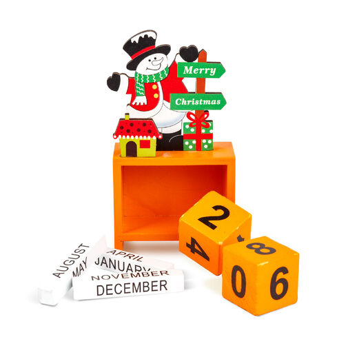 59740 • Karácsonyi naptár - MDF - 13,5 x 7 x 3,5 cm - 3 féle