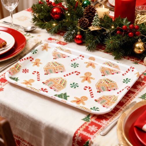 59750 • Karácsonyi tálca - műanyag - 36 x 26 cm