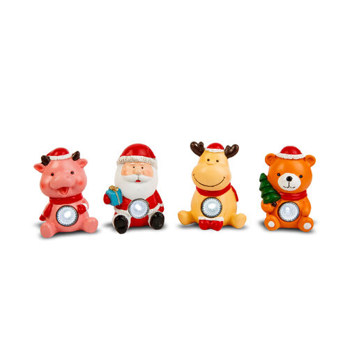 59762 • Szolár karácsonyi dekoráció - hidegfehér - 4 féle - 6 x 5 x 10 cm