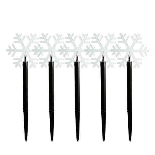 59764 • Karácsonyi lámpa - 5 LED - jégkristály - 34,5 cm - melegfehér - 3 X AA