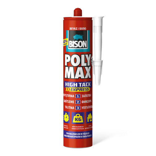 B25017 • BISON Poly Max univerzális tömítő, SM polymer ragasztó, 425g