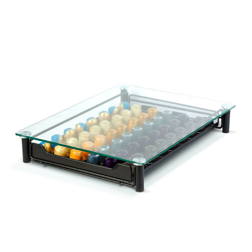 BW0999 • Fém kávékapszula tartó - 60 db Nespresso kapszulához - 410 x 260 x 60 mm - matt fekete