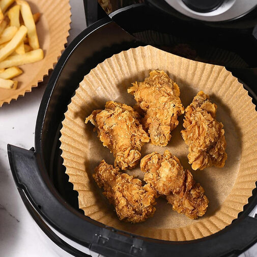 BW1020C • Air fryer sütőpapír - olaj nélküli sütőhöz - kör - 20 cm - 50 db / csomag