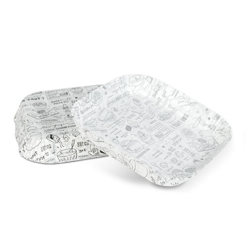 BW1031B • Air fryer sütőpapír - olaj nélküli sütőhöz - mintás, négyzet - 23 cm - 50 db / csomag