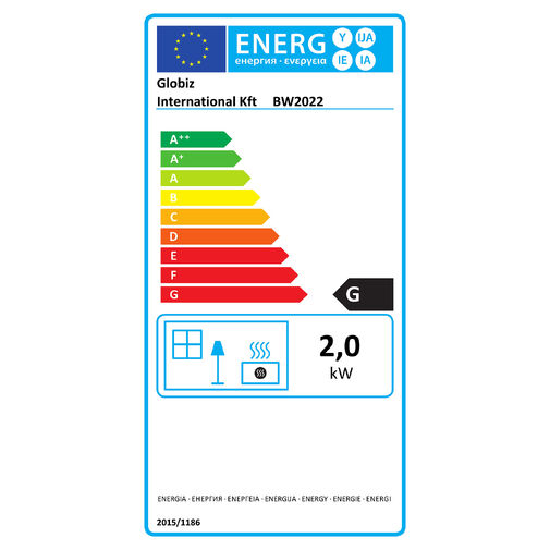 BW2022 • Elektromos fali kandalló - hősugárzó + LED - 91 x 15 x 56 cm
